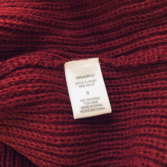 LAST 1-M ❤️Wine Color High Neck Sweater - Picture 7 of 8